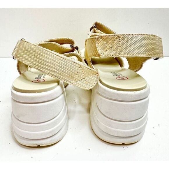 Blondo Wedge Sandals Size 7 Adjustable Straps Comfort Casual Beige Waterproof - Picture 5 of 7
